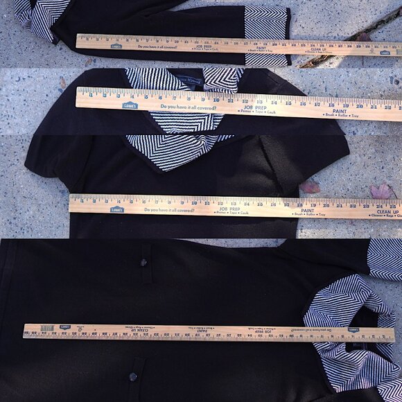 Jessica Howard Houndstooth Cowl Neck Sweater Dress M Black Shift Workwear - Picture 15 of 16